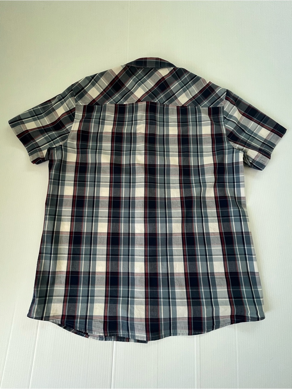 O’Neill Kensington Dust Blue Plaid Short Sleeve Button Up Shirt Size XXL - Picture 5 of 9